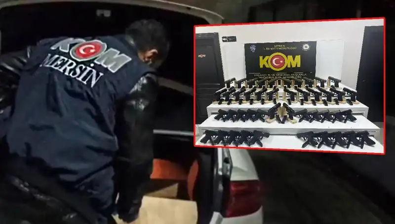 Mersin'de Şok Baskın: Otomobil Sayısı Kadar Silah Ele Geçirildi
